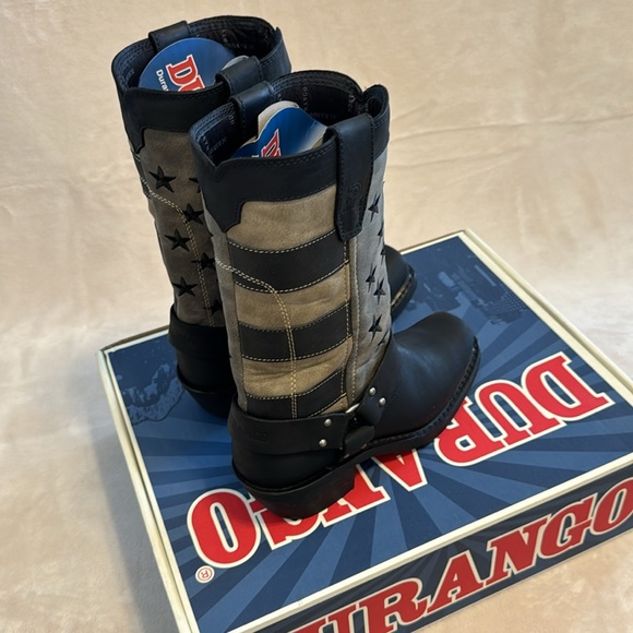 Durango Women’s Black Faded Flag Harness Boot size 6.5 medium. New in Box - Picture 6 of 14